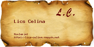 Lics Celina névjegykártya